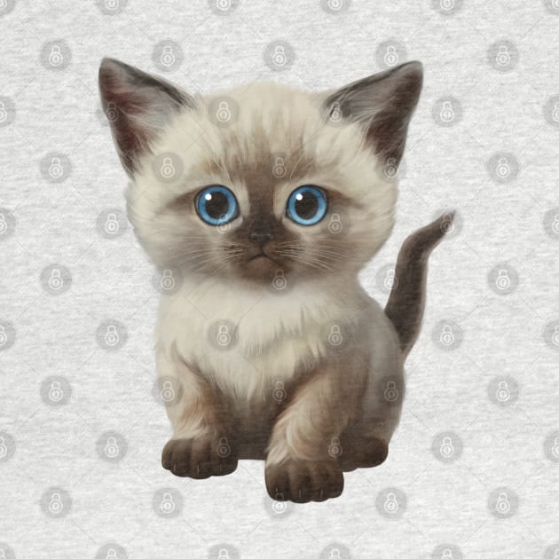 Cat-a-clysm siamese kitten by ikerpazstudio